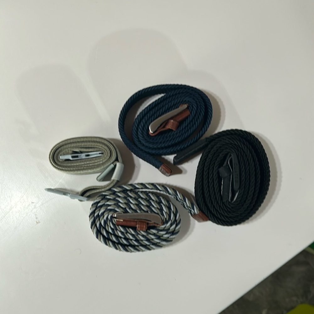 Lot of 4 Golf belts.